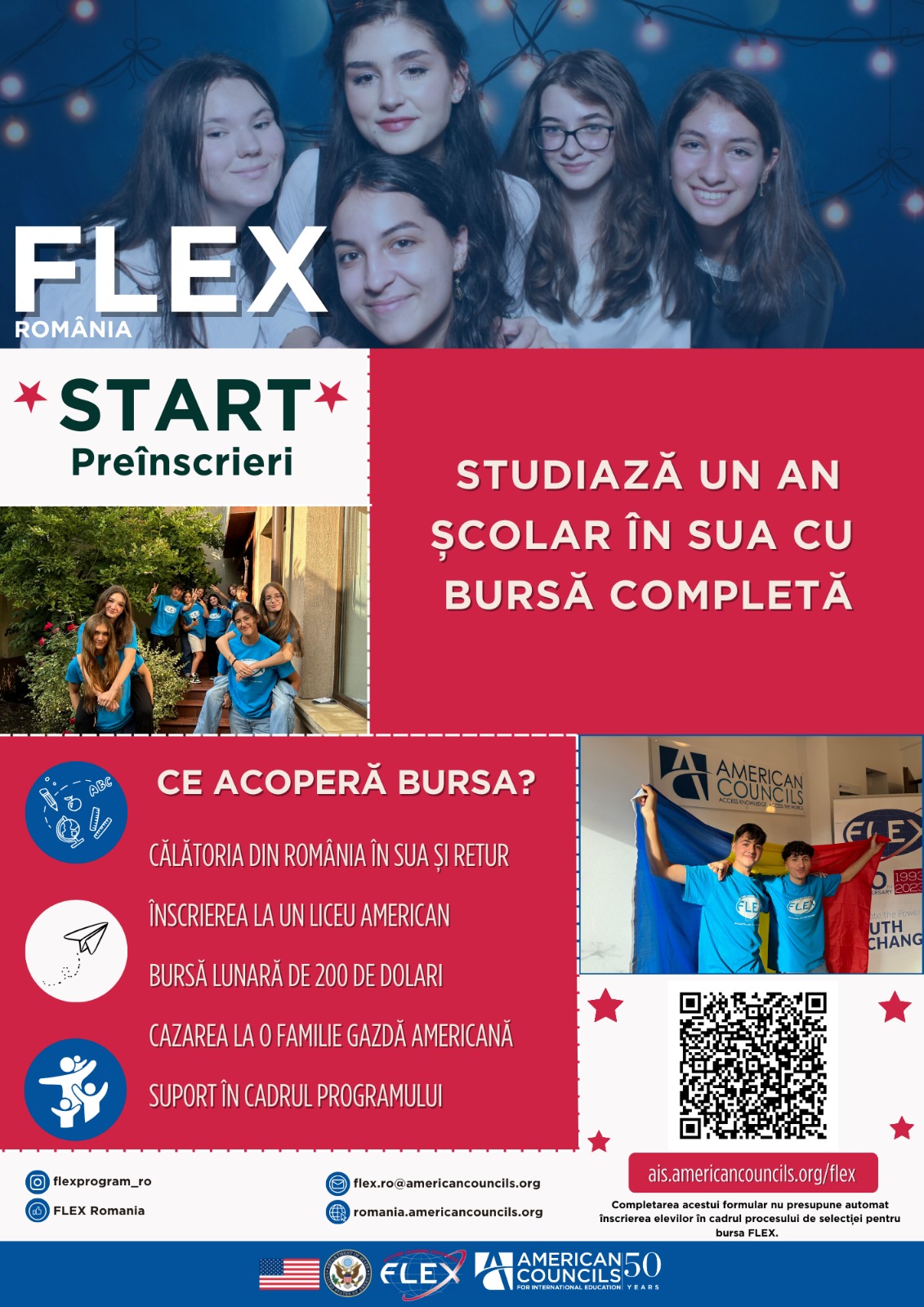 Bursa FLEX 2026 2027 sansa gratuita pentru liceeni romani