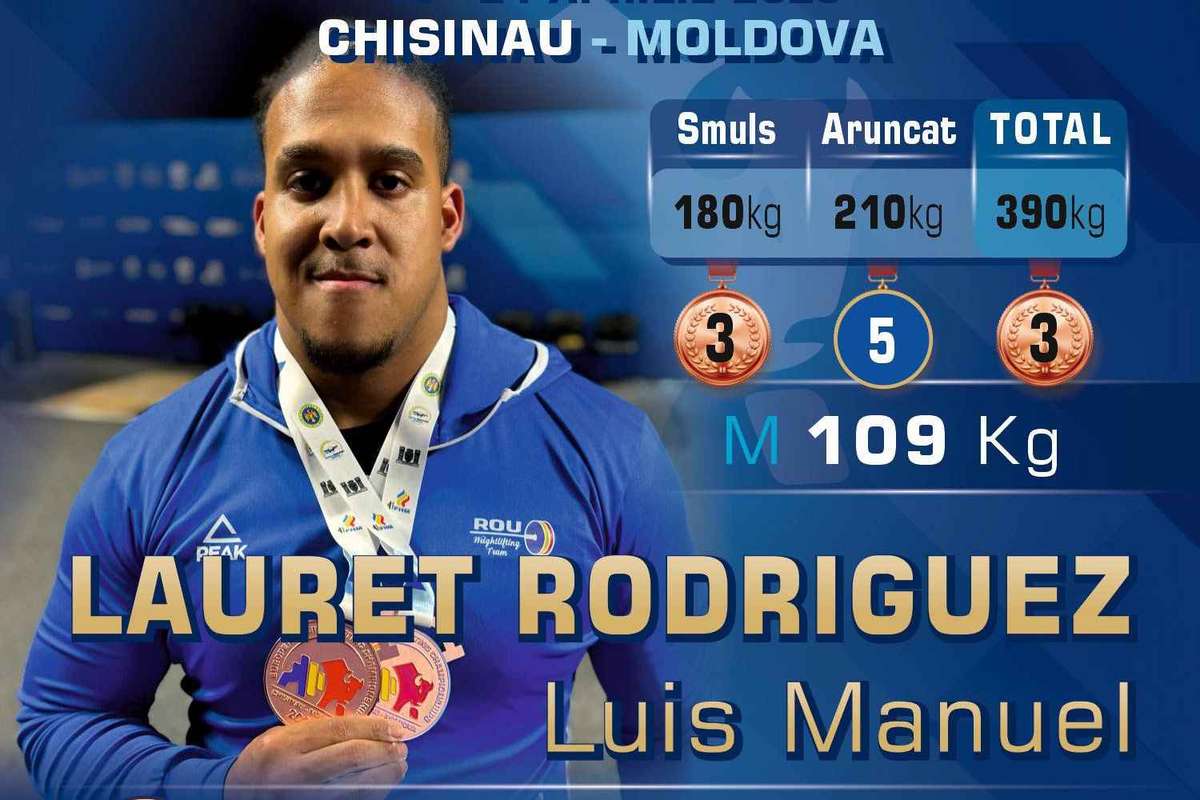 Cubanezul Luis Lauret a castigat doua bronzuri pentru Romania la Europenele de haltere Chisinau