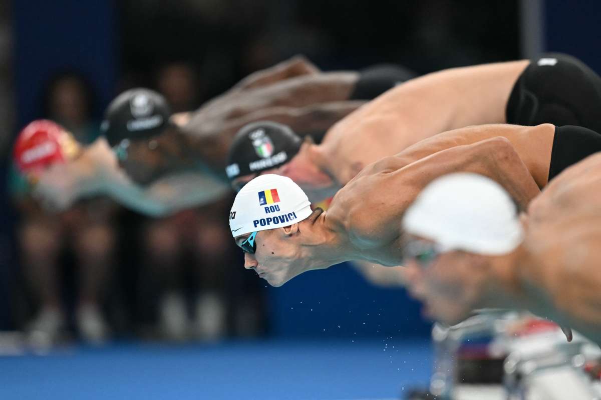 David Popovici medaliat cu bronz la 50 m liber