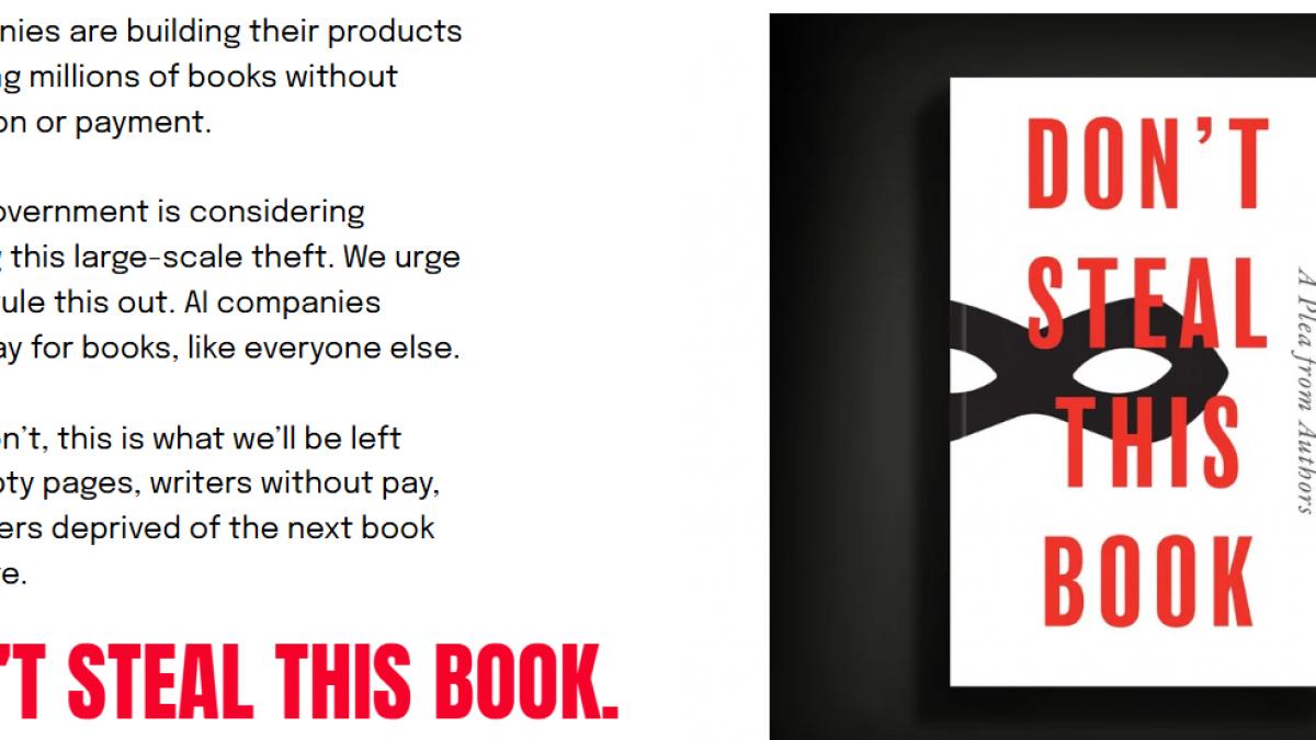 Protest impotriva inteligentei artificiale 10000 de scrieri au publicat o carte alba Singurul continut este o lista cu