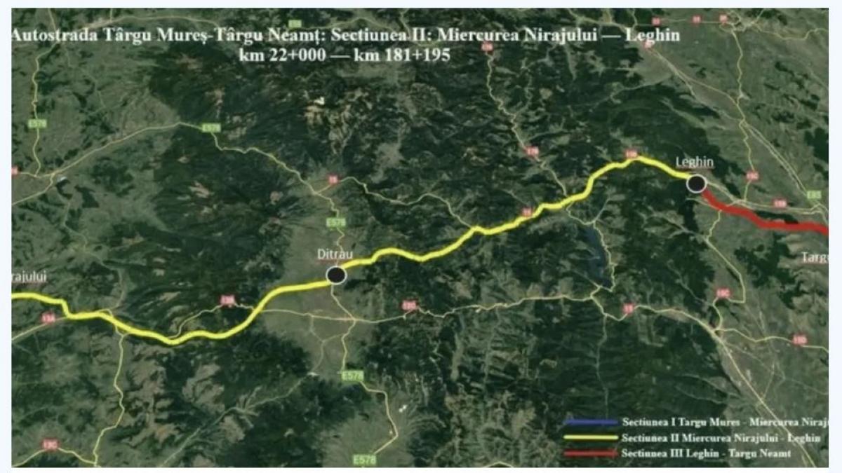 Autostrada A8 progreseaza CNAIR a demarat licitatia pentru tronsonul Miercurea Nirajului Saratenii Care