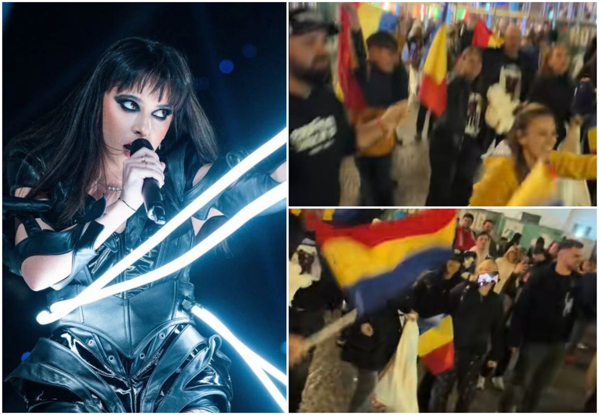 videoclip viral cu fanii alexandrei capitanescu la eurovision 2026 gestul unui grup de romani pe strazile din viena
