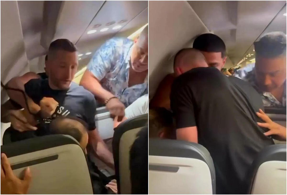 Panica la bordul unei aeronave Un pasager a incercat sa deschida usha avionului in timpul zborului dupa ce a vrut sa patrunda in cabina pilotului Ce au observat martorii