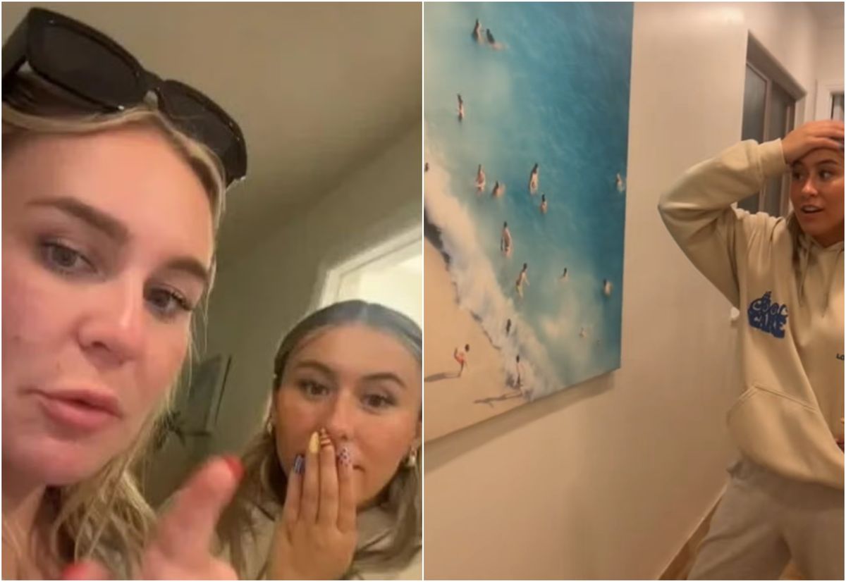 Doua sori care au inchiriat un Airbnb au descoperit atarnat de perete o fotografie cu ele din copilarie este de acum zece ani