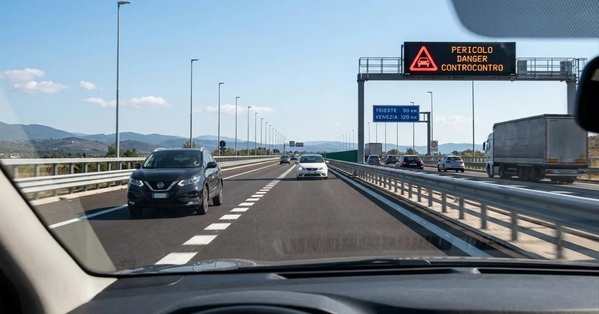 Șofer prins pe contrasens pe autostradă: permis anulat și amendă de 4.000 de lei