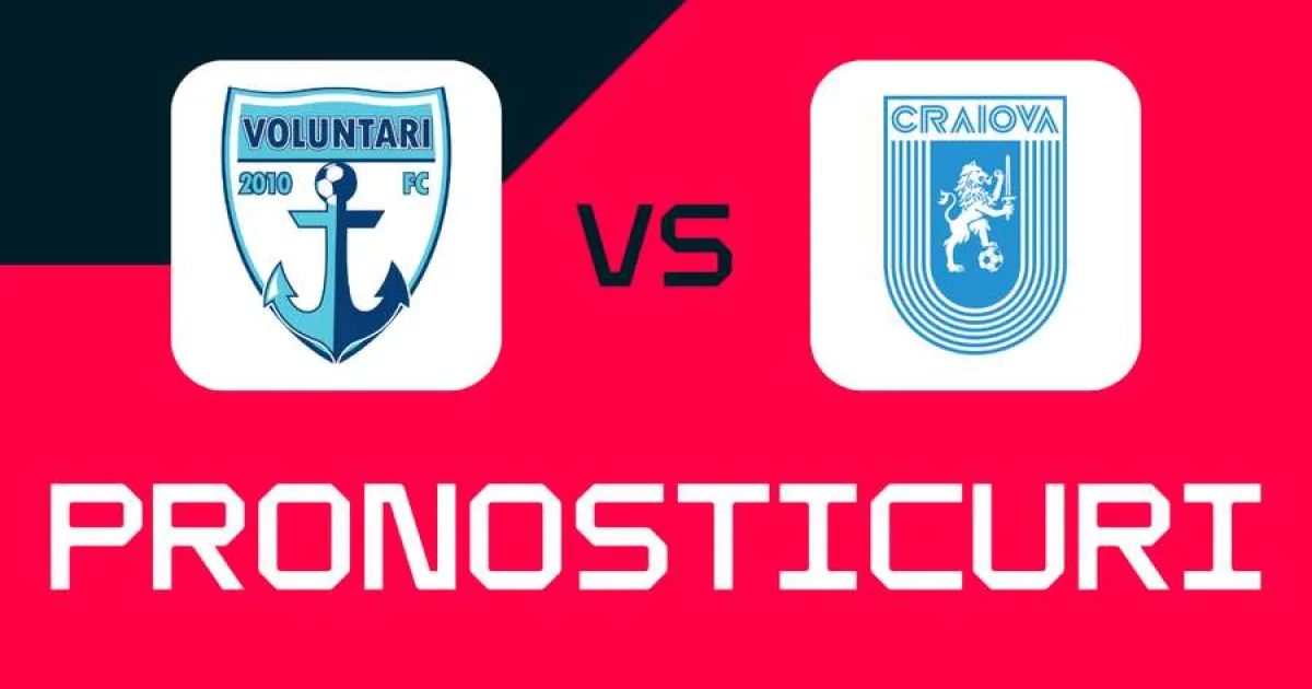 Voluntari - U. Craiova: ponturi, pariuri sigure și cote